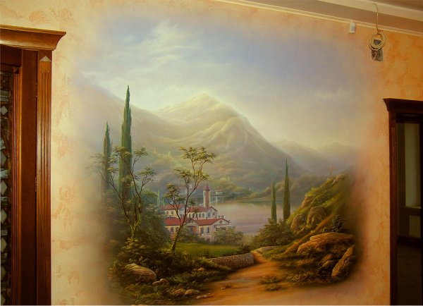 Живопись на стенах в интерьере