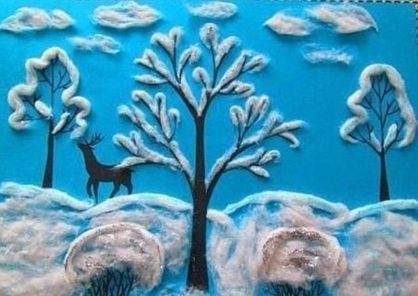 Аппликация на тему зимняя фантазия