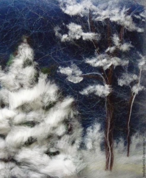 Зимний пейзаж из ваты