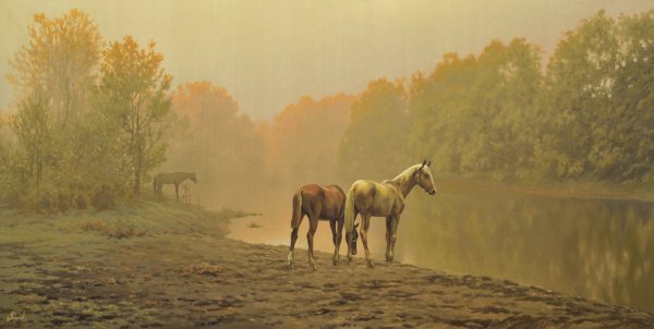 Кони лошади картины Алексей Адамов