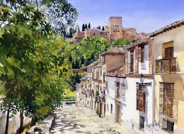 Испания улочки художник