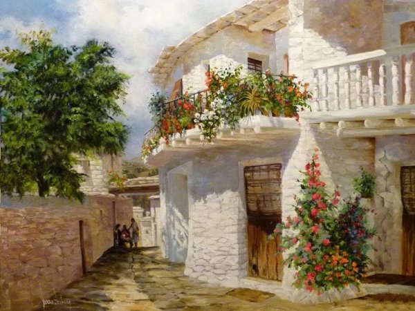 Испанский дворик картины художников