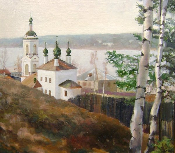 Картина маслом "Церковь в Константиново" художник