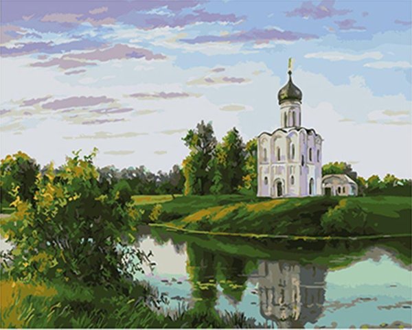 Картина маслом "Церковь в Константиново" художник