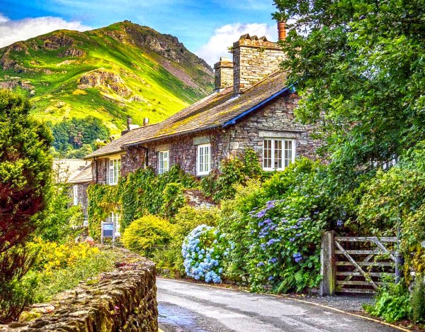 Йоркшир Англия домик осень