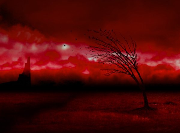 Страшное красное небо