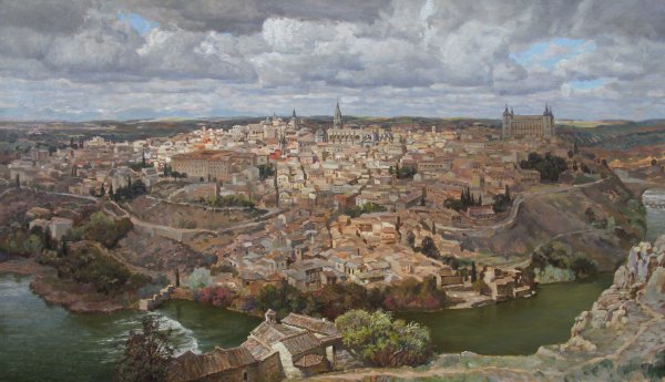 Вид города Толедо картина