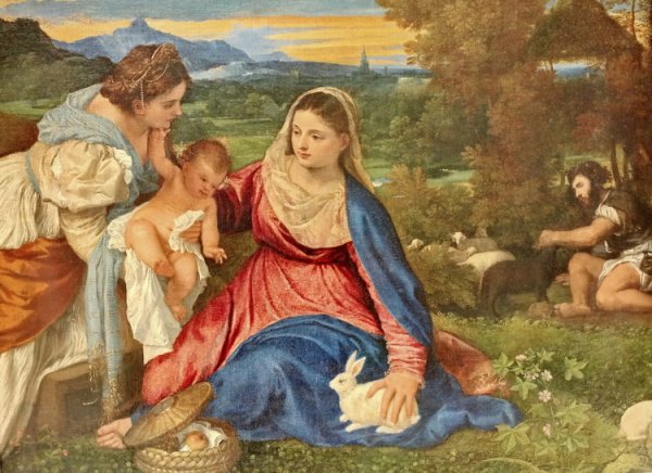 Тициан Мадонна с младенцем из Эрмитажа