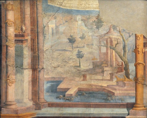 Помпейская фреска древний Рим