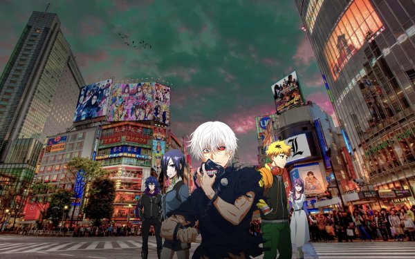 Аниме Токийский гуль город