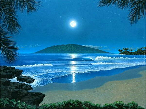 Ночной морской пейзаж