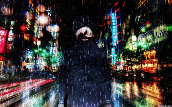 Аниме Бэкграунд ночной Токио