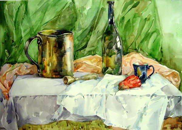 Натюрморт акварелью Академическая живопись