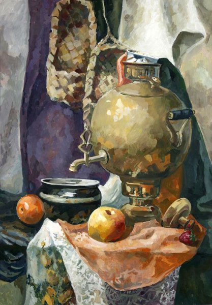 Академическая живопись натюрморт маслом Строгановка