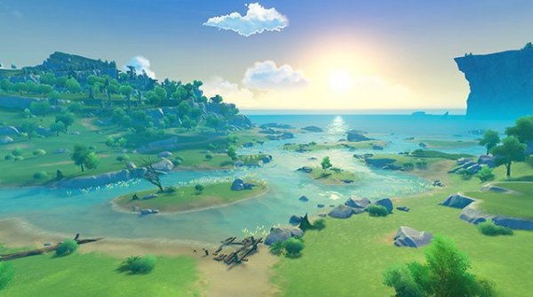 Тейват пейзажи Геншин