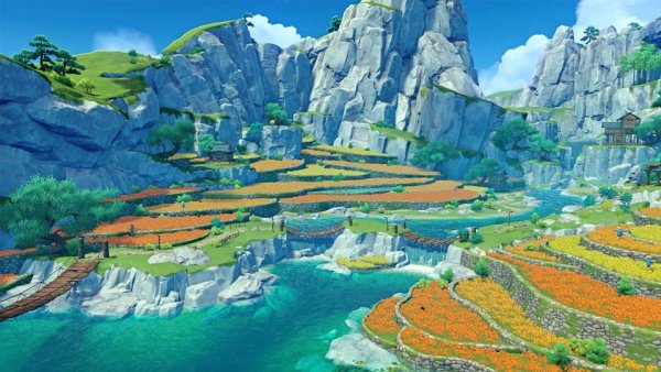 Мондштат Геншин пейзажи