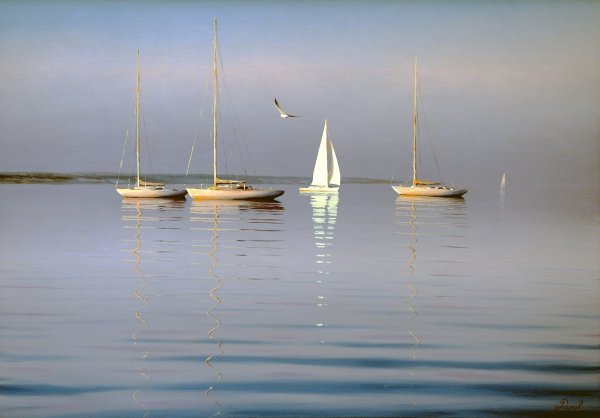 Парус акварель