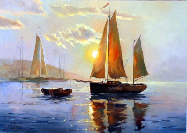 Парусник в море