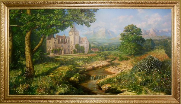 Горный пейзаж маслом на холсте