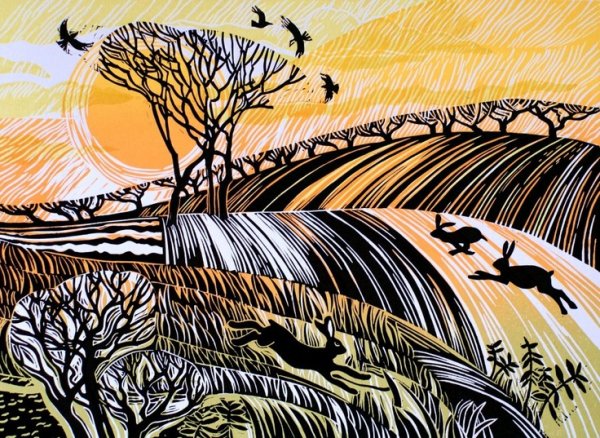 Эстамп линогравюра