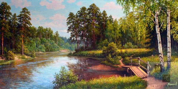 Пейзажи Михаила Сатарова Горная река