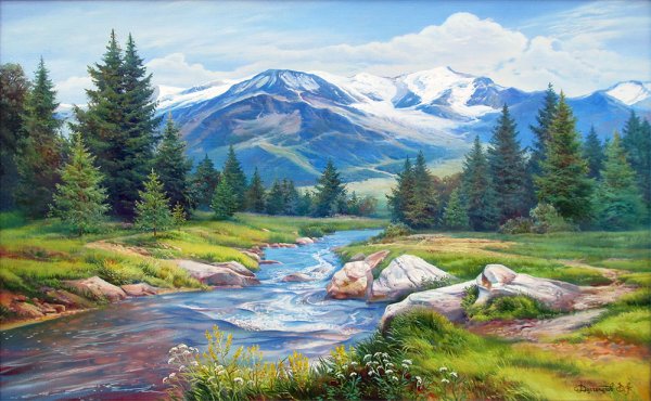 Пейзажи природы маслом на холсте