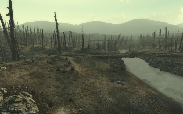 Пейзаж пустоши фоллаут