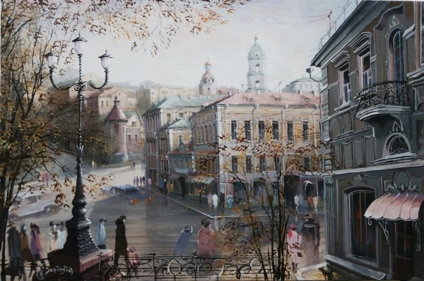 Александр Стародубов картины Старая Москва