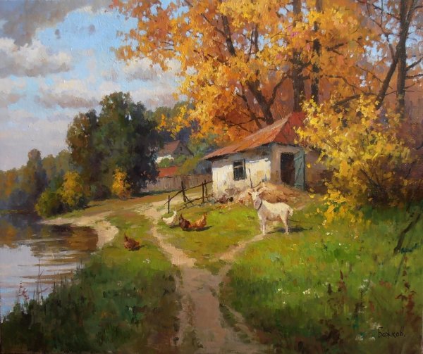 Картины пейзажистов деревня