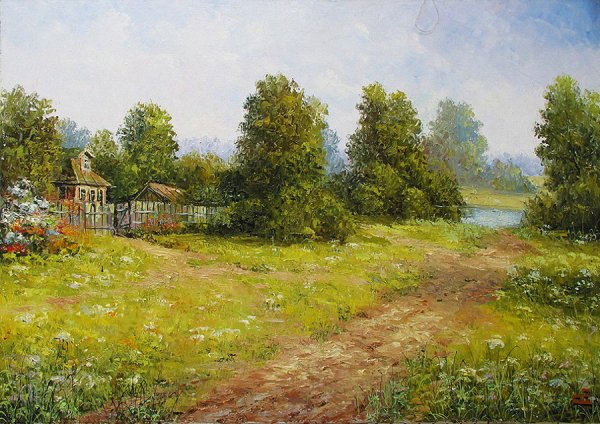 Наталья Головина. Деревенский пейзаж