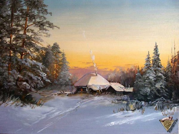 Александр Леднев художник картины зимние