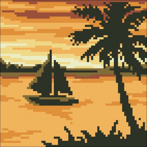 Вышивка крестиком закат