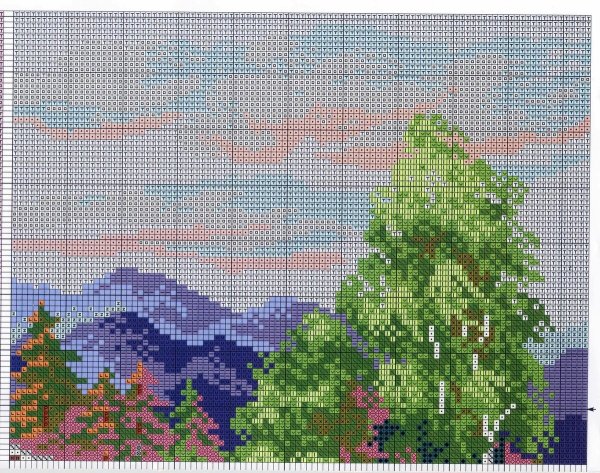 Алмазная мозаика водяная мельница