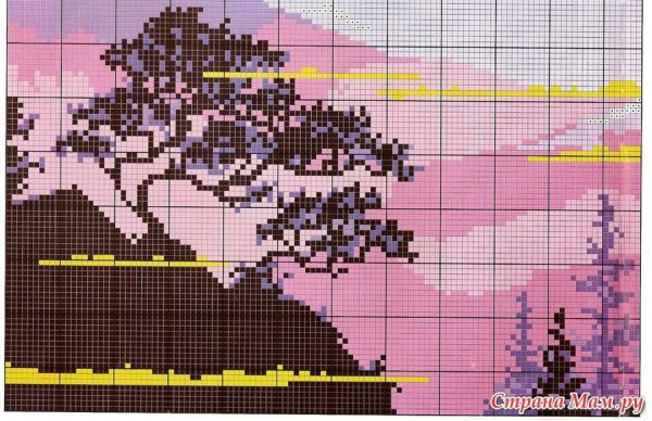 Вышивка Березовая роща