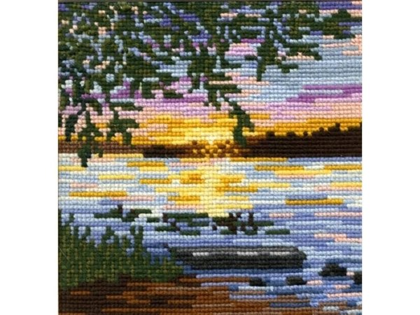 Вышивка крестом закат