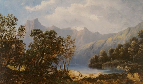 Фреска горный пейзаж