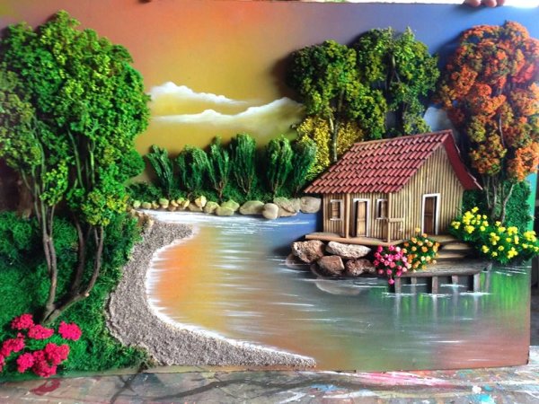 Пейзаж из соленого теста