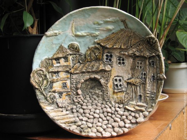 Панно из глины