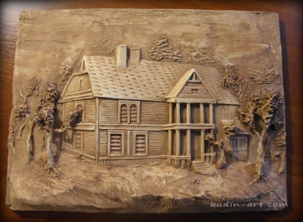 Рельефное панно из глины