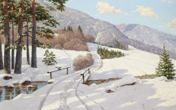 Художник Басов Сергей зимние пейзажи