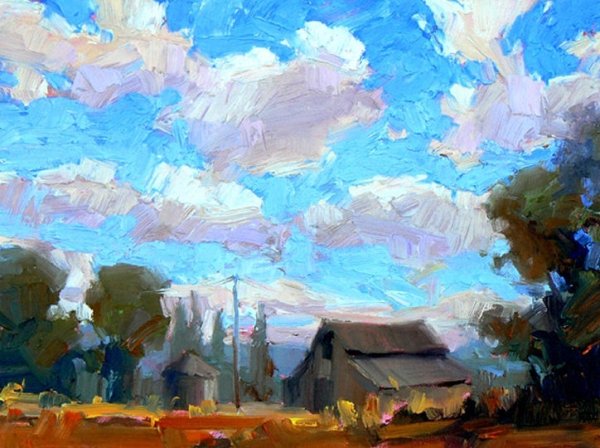 Рисование мазками гуашью