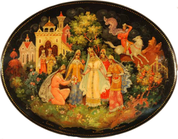 Лаковая миниатюра холуя Тихонравов