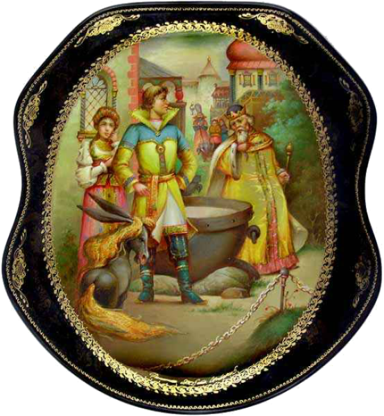 Палехская Федоскинская лаковая роспись