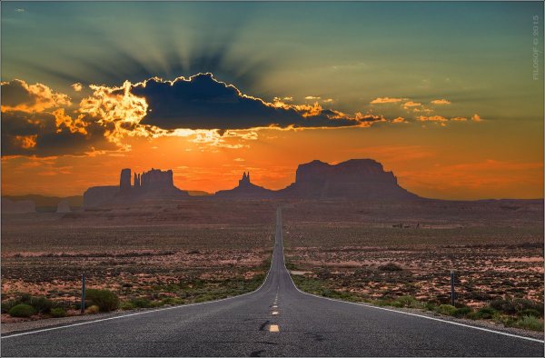 Долина монументов (штат Аризона) дорога