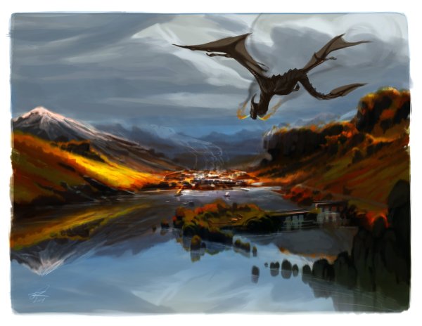 Красивые пейзажи с драконами