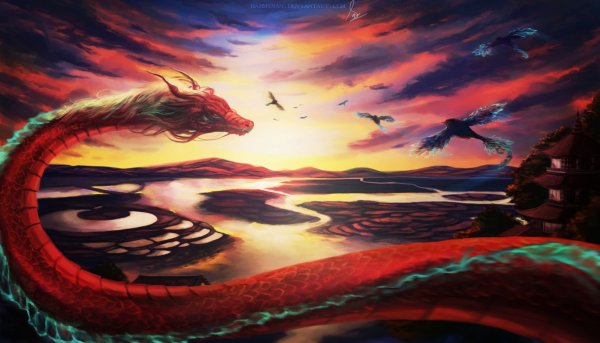 Дракон акрилом