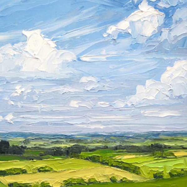 Пейзаж небо маслом