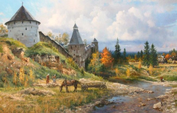 Художник Владимир Жданов Псково Печерский монастырь