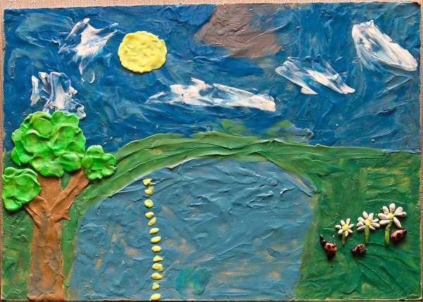 Пейзаж пластилином