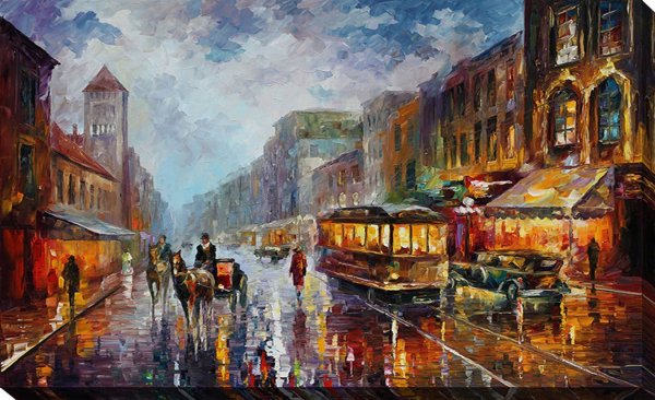 Афремов Леонид картины городской пейзаж